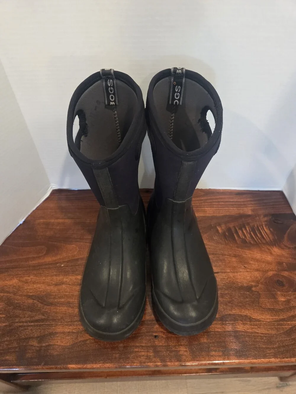 Bogs Youth Sz 6 Black Waterproof Insulated Rain Snow Boots Classic High